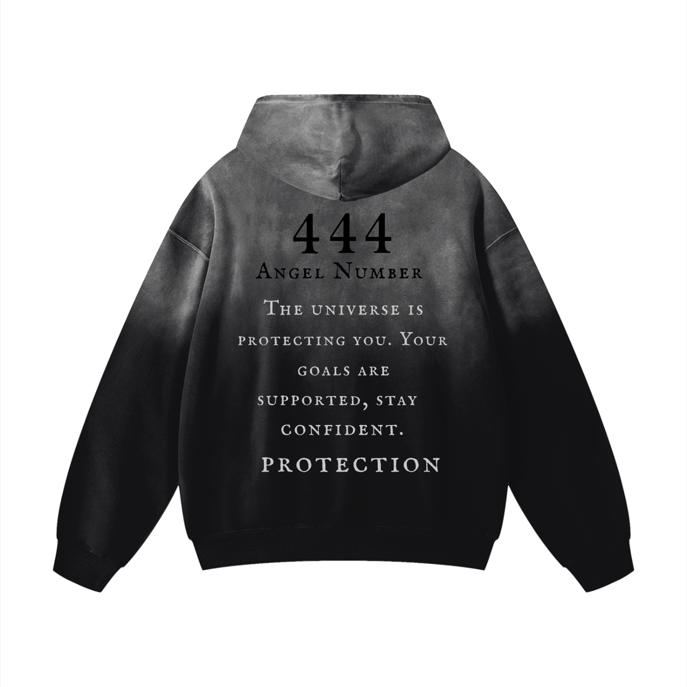 Angel Number 444 - Hoodie Black Ombre