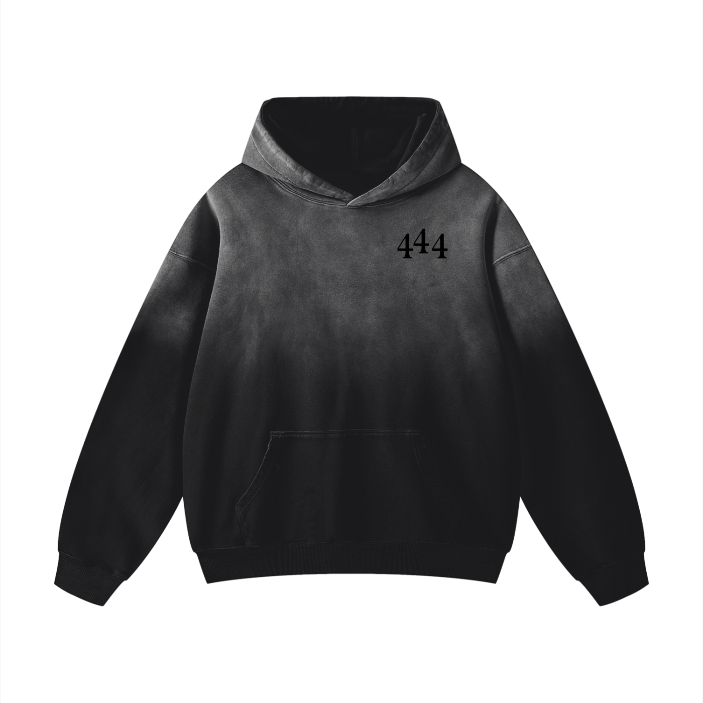 Angel Number 444 - Hoodie Black Ombre