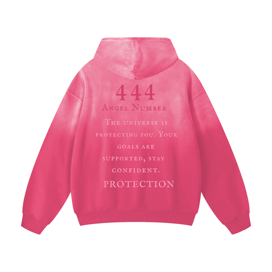Angel Number 444 - Hoodie Pink Ombre