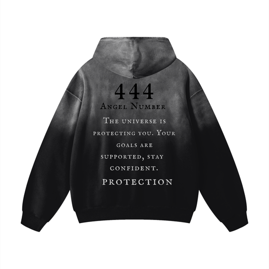 Angel Number 444 - Hoodie Black Ombre